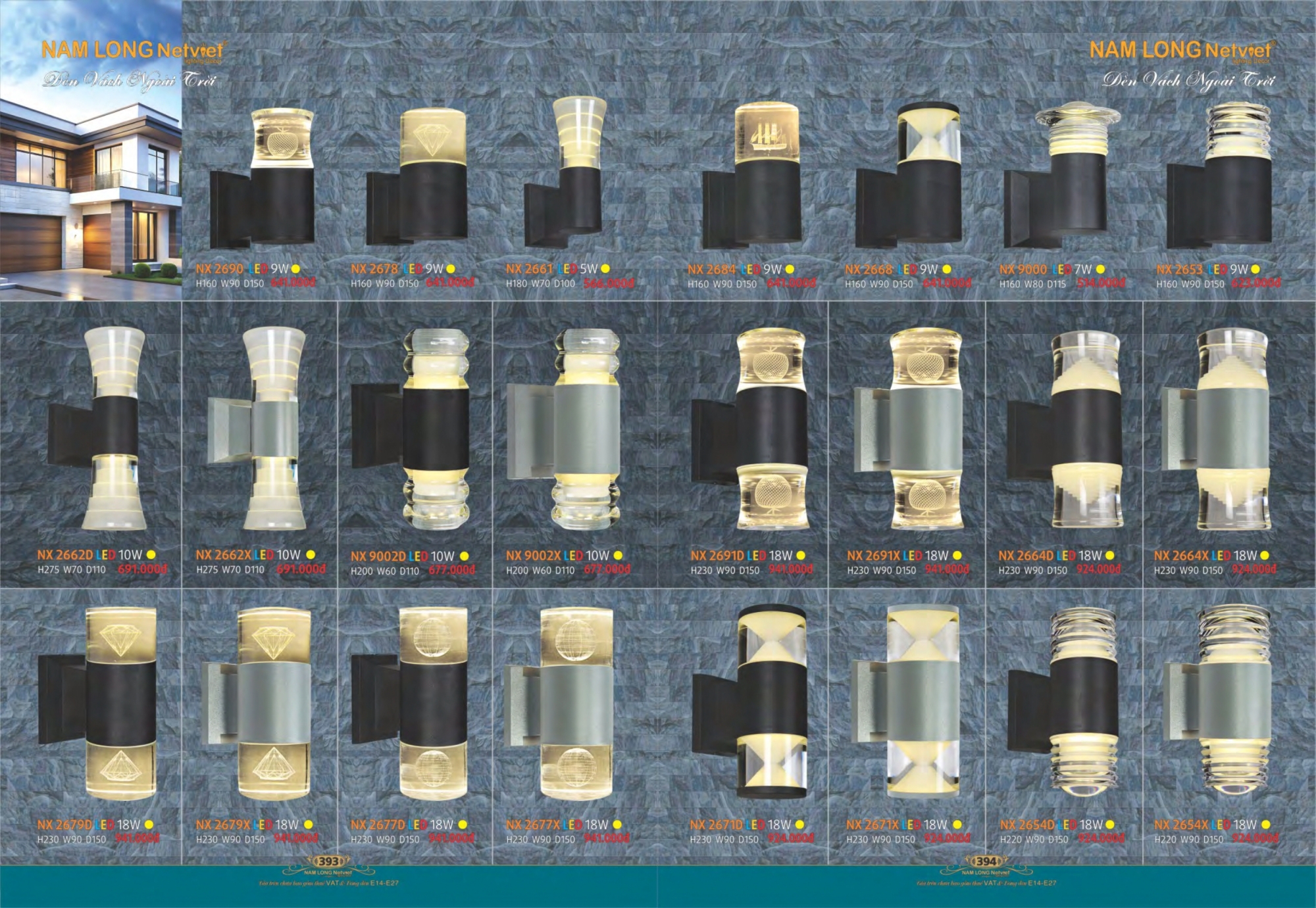 Bảng giá đèn trang trí Nam Long